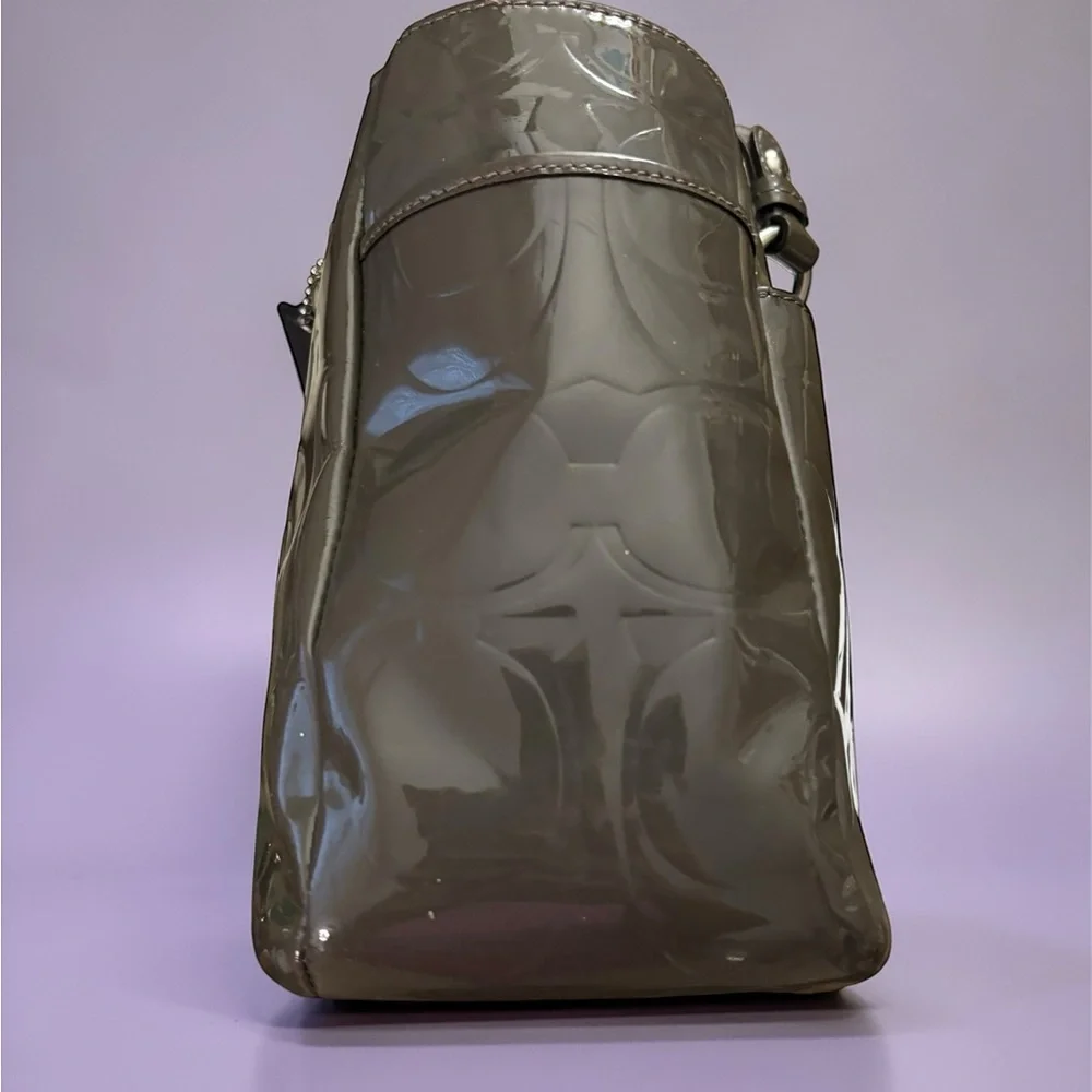 Coach 2FER Bundle Patent Leather Tote & Wallet in Dark Grey - Picture 7 of 13